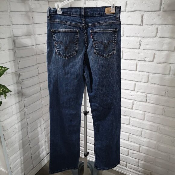 Levi's 512 Ladies Perfectly Slimming Size 10 Medium Bootcut Blue Jeans - Picture 2 of 14